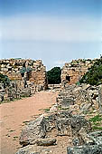 Selinunte the Acropolis. Ruins of a Byzantine village of the v century around the temples C and D. 